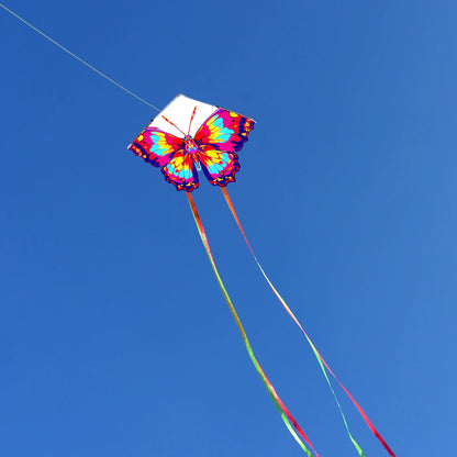New Amazing Colorful 2Pcs/Set Butterfly Kite For Kids And Adults Good Flying With String And Handle