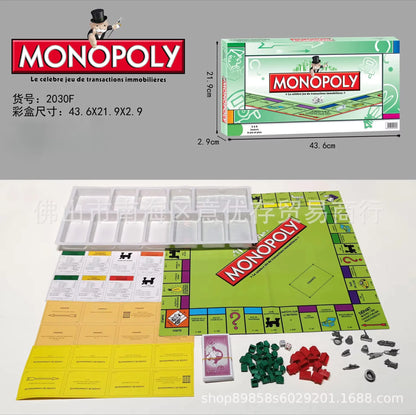 Hot selling French Monopoly World Tour Board Games French Game Cards
