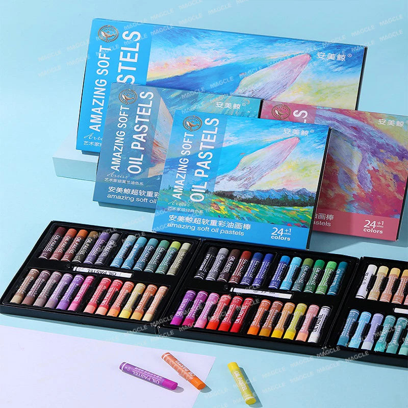 Super Soft Oil Pastels,12/24/36/48 Multi Colors Crayons Painting Stick Graffiti,Drawing,DIY Art Supplies For Student Kid Artists