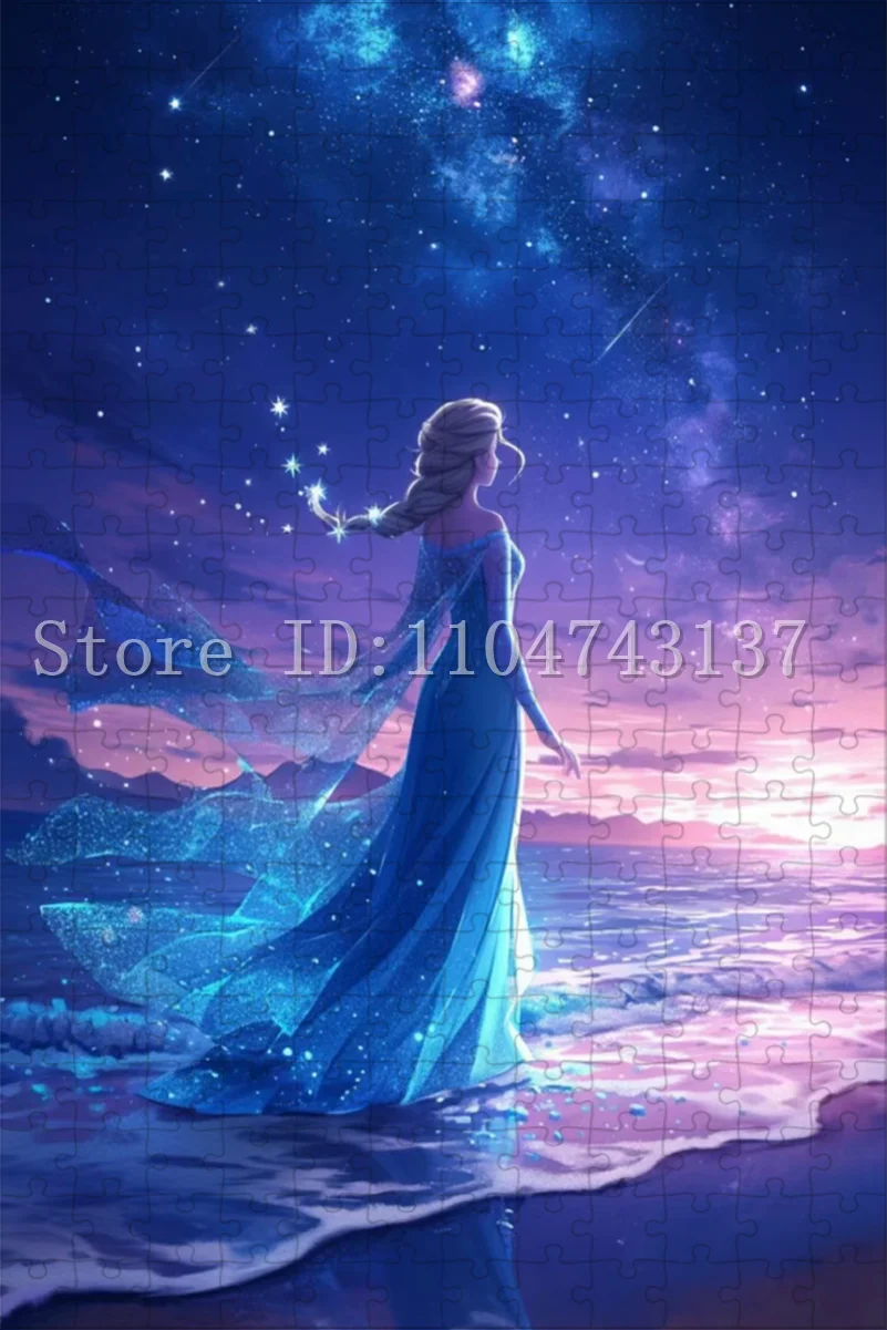 New Arrival Disney Princess Puzzles 108/300/500/1000 Pieces Cartoon Jigsaw Puzzles for Adult Children Intelligence Game Toys