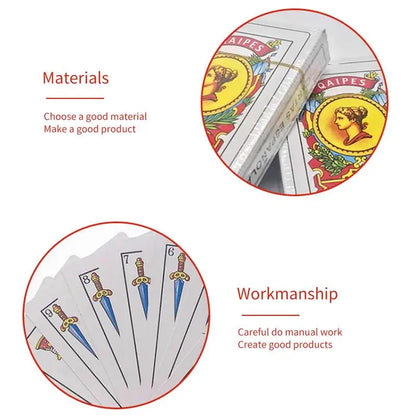 50 pieces/box Spanish playing cards Spanish paper playing cards Family party board game cards Camping waterproof playing cards