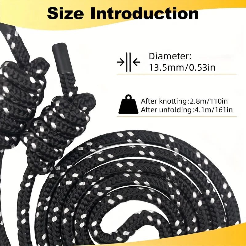 13.5mm Flow Rope Jump Rope for Fitness High Performance Adjustable Exercise Jump Rope Fit Men & Women Home Gym, Cardio, Training