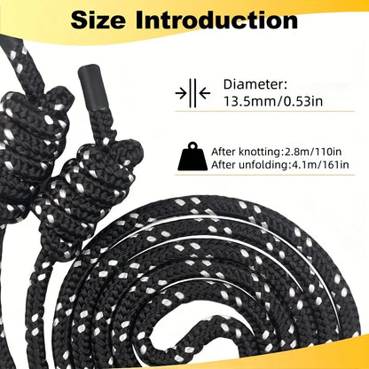 13.5mm Flow Rope Jump Rope for Fitness High Performance Adjustable Exercise Jump Rope Fit Men & Women Home Gym, Cardio, Training