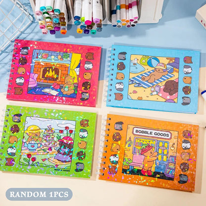 1Pc Cute Animal Coloring Book Kids Animal Theme Graffiti Painting Book Bobbie Goods Coloring Book Students Gifts random color