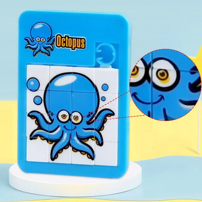 1-16 Number Learning Slide Puzzles Cartoon Education Letter Animal Children's Jigsaw Puzzle Games Brain Exercise Mini Toys