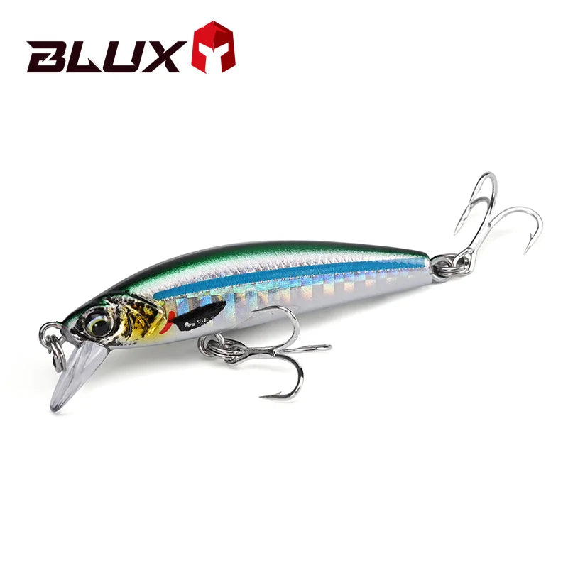BLUX Gravity Minnow 50mm Long Cast Heavy Shrink Fishing Lure 4.3g Wobbler for Freshwater Saltwater Bass Pike Hard Plastic Bait