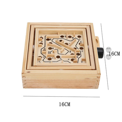 Wooden Labyrinth Marble Ball Tilt Maze Wood Game Puzzle Inteligencia Toys Hobbies Regalos Cumpleaños Niños Para Invitados