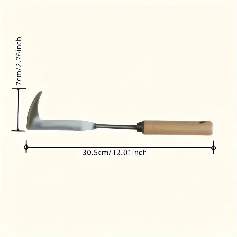 Heavy-Duty Carbon Steel Hand Shovel With Ergonomic Grip - Manual Weeding Tool For Road Cracks & Gardens