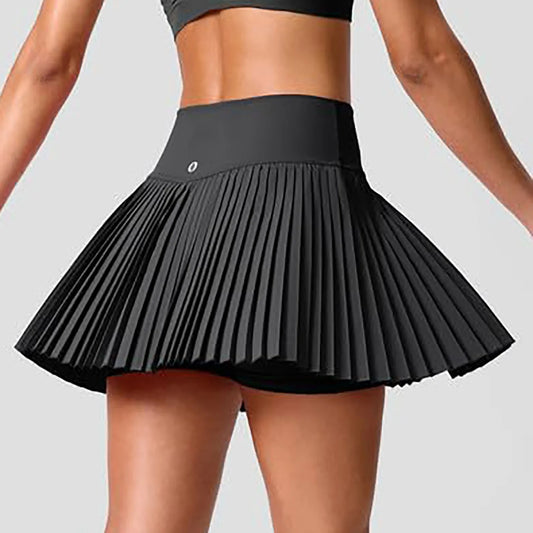 Dance Fitness Short Skirts Women'S Double Layered Pleats Tennis Skirts For Women High Waisted Skirt With Women Clothing 스커트