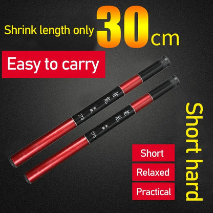 1.8m 2.1m 2.4m 2.7m 3.0m Super Light Hard High Carbon Fiber Telescopic Fishing Rods Hand Pole Freshwater Carp Stream Dropship