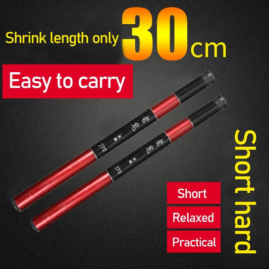1.8m 2.1m 2.4m 2.7m 3.0m Super Light Hard High Carbon Fiber Telescopic Fishing Rods Hand Pole Freshwater Carp Stream Dropship