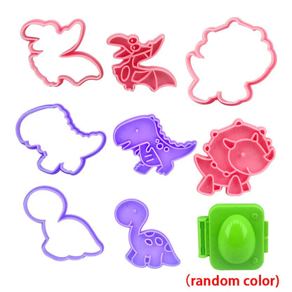 Cartoon Dinosaur Play Dough Mold Plasticine Toys Accessories for Kids Toddlers 3D Plastic Shapes Cutters Clay Playdough Tools