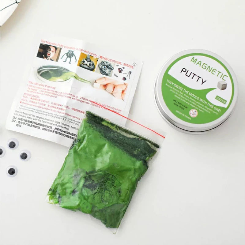 Children's Montessori Magnetic Mastic Creative Stress Bouncing Silicone DIY Playdough Plasticine Ferrofluid Kids Gifts