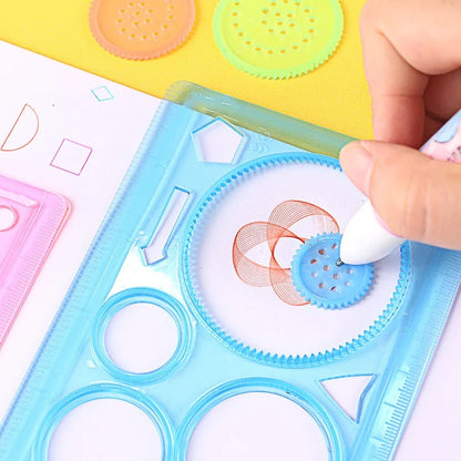 Kids Spirograph Art Set  STEM Drawing Kit with Geometric Rulers  Unleash Creativity  Learn