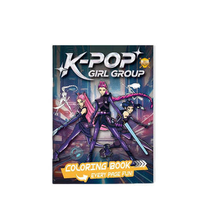 Kpop Demon Hunters Coloring Book Anime Character Rumi Mira Zoey Cute Line Drawing Tracing Sketch Copying Picture Book Kids Gifts