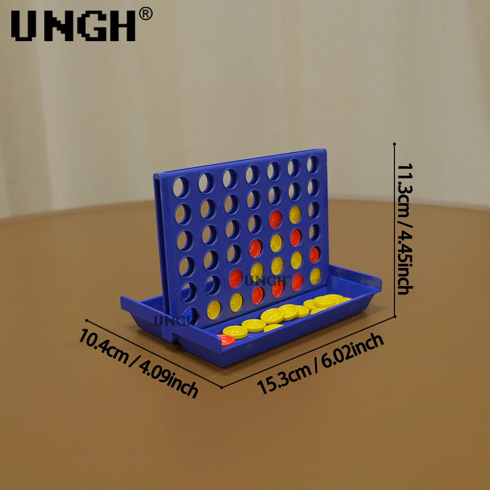 UNGH Foldable Connect 4 in A Line Board Game Classic Party Bingo Chess Family Game Toy Educational Toy for Kids Children