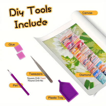 EverShine Diamond Embroidery House Landscape Winter Full Drill Mosaic Car Diamond Painting Christmas Craft Kit Home Decor Gift