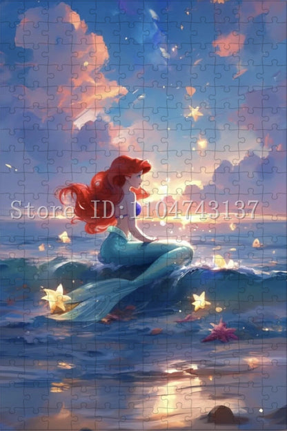 New Arrival Disney Princess Puzzles 108/300/500/1000 Pieces Cartoon Jigsaw Puzzles for Adult Children Intelligence Game Toys