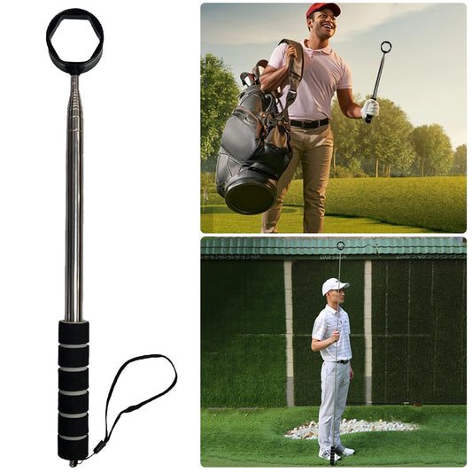 8.86 FT Telescopic Golf Ball Retriever Golf Ball Pick Up Retriever Grabber Non-Slip Handle Claw Sucker Tool Golf Accessories