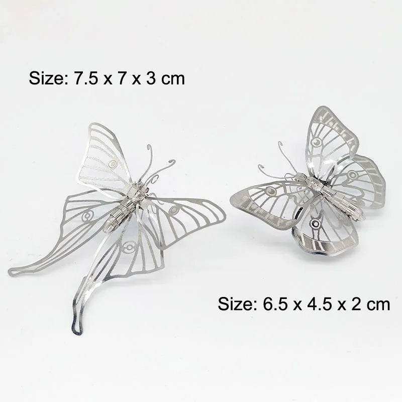 3D Metal Puzzle DIY Handmade Animal Insect Ladybug Carp Butterfly Assembly Model Jigsaw Puzzle Toys for Adult