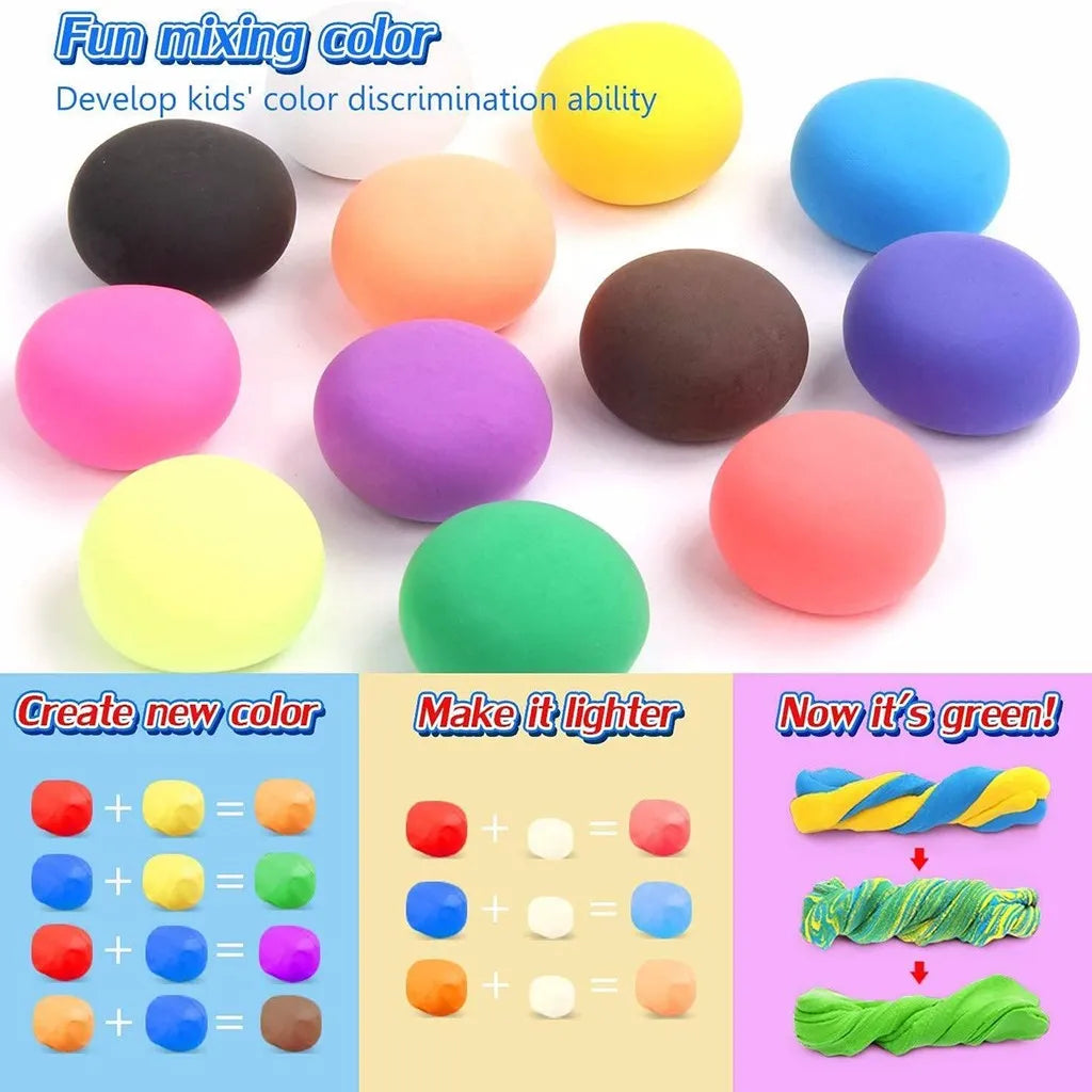 24 Color Modeling Clay Set Kids Non Toxic Playdough Art Craft Toy for Children School Classroom Party Favor Gift
