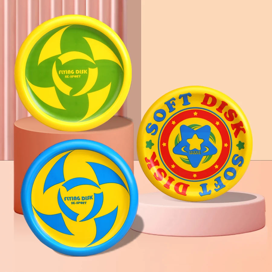 Soft frisbee safety sports hand throwing spin saucer outdoor boomerang parent-child sports sensory integration outdoor boy girl