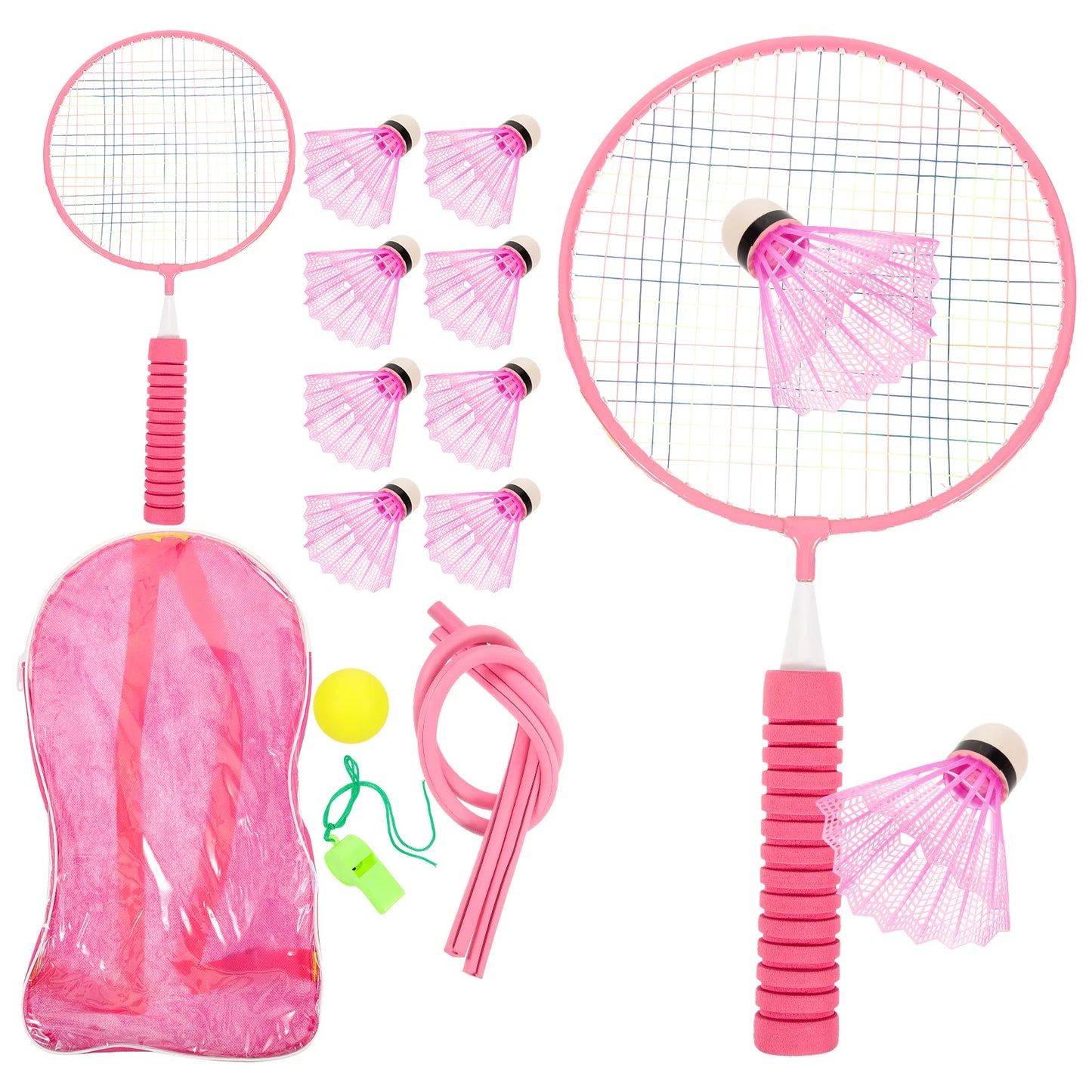 1 set Badminton Racket Set Lightweight Aluminum Alloy Indoor Outdoor Teens Sports Playthings Tennis Kit for Kids