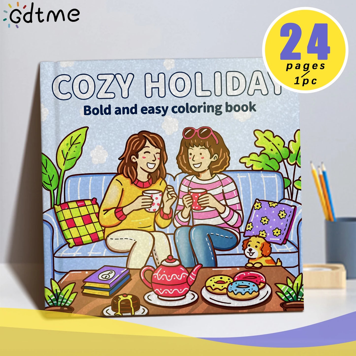 COZY  HOLIDAY Coloring Book for Adults Featuring Cute Cozy Daily Activities for Relaxation (Cozy Spaces Coloring) ﻿ ﻿