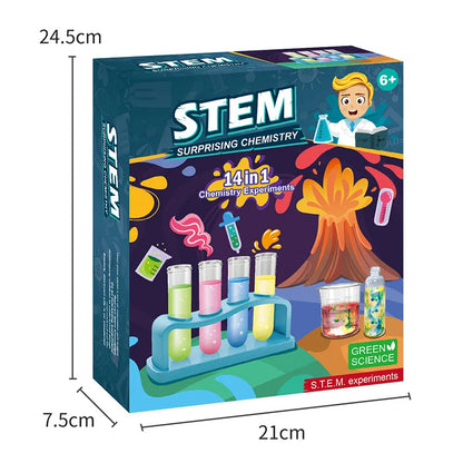 Handmade DIY  Science experiment set, volcanic eruption children's educational toys, surprise chemistry Puzzle study steam toy
