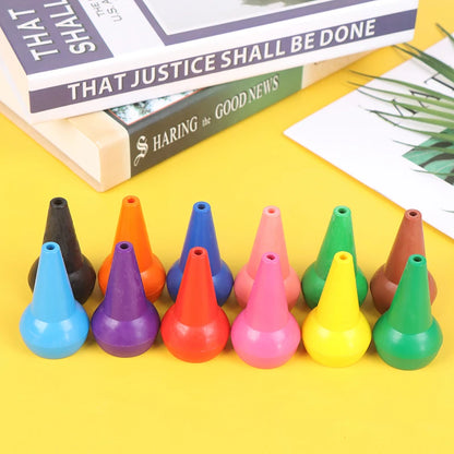 12pcs Non-toxic Children Safety Color Crayons 3D Finger Art Supplies