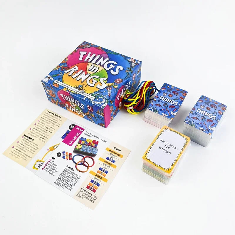 Things in Rings Interactive Board Game 2-6 Players Fun for Game Nights Corporate Events Chinese English versions of board games