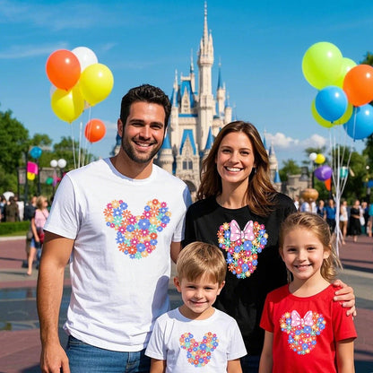 Disneyland Summer Parent-child Clothing 2025 New Father and Daughter Travel Souvenir Casual High-end Fashion Short-sleeved Top