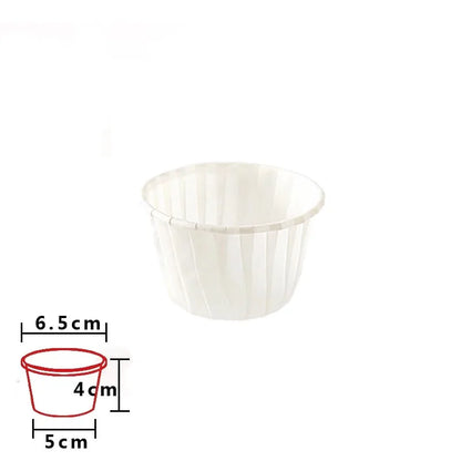 50/100pcs Non-stick Cupcake Tray DIY Cake Mold Rolled Edge Cups 3.25oz Mini Pack Muffins Cup Children's party Baking Supplies