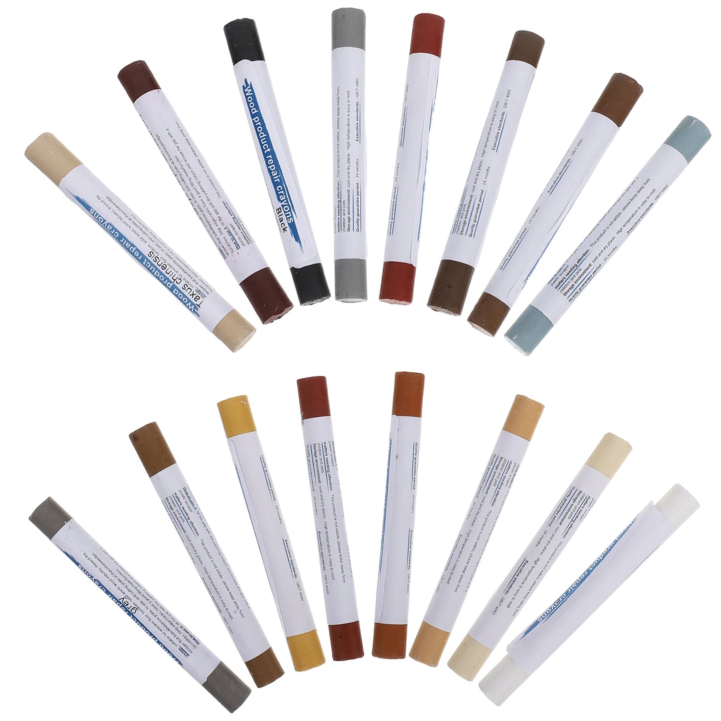 16pcs  Wood Filler Sticks Furniture Repair Crayons Touch Up Markers Scratch Wax Stick Fillers Cabinet Solid Restoration Repair