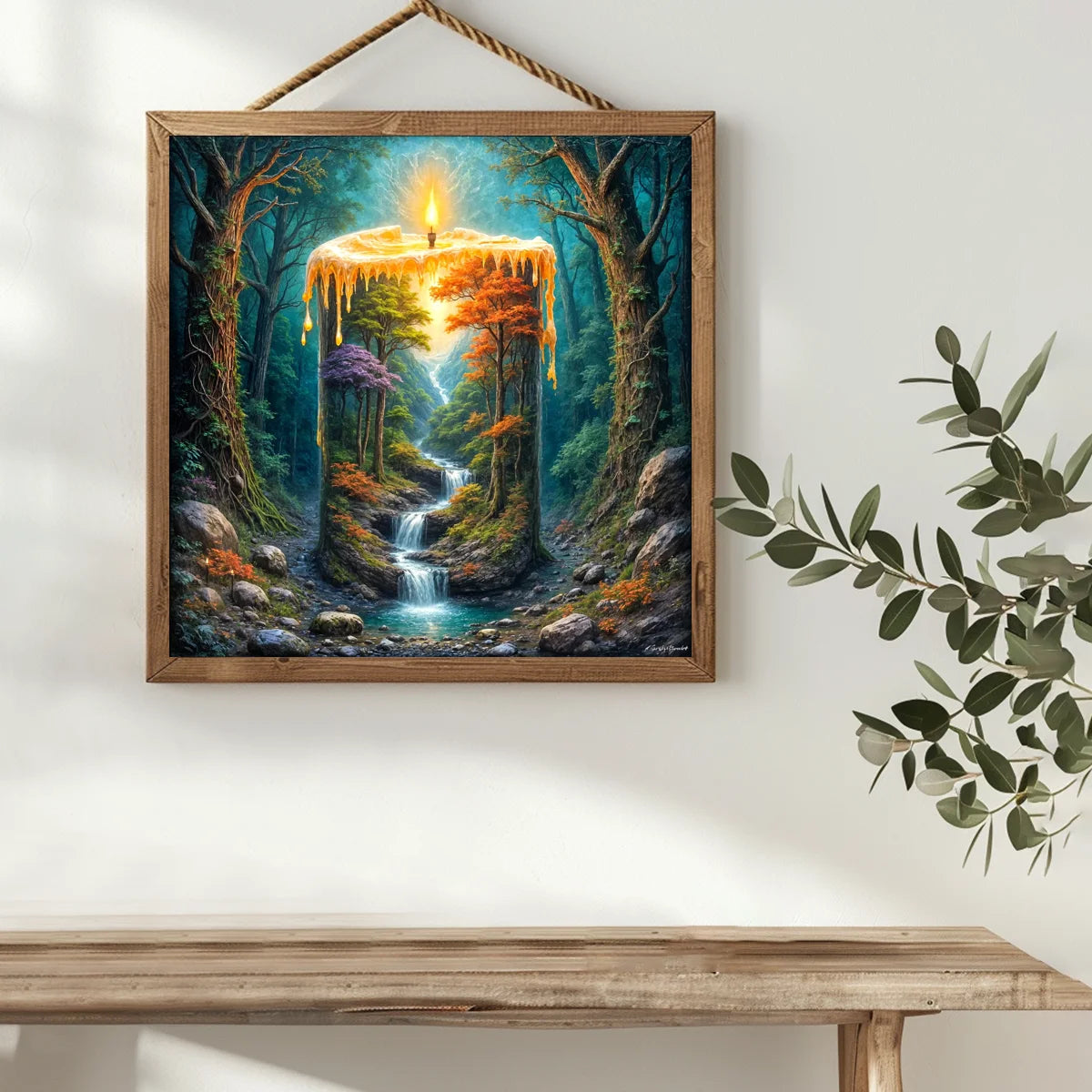 1pc 40X40CM/15.74inch Candles in nature cross stitch Kit DIY kit 11CT/14CT Full Embroidery for gift New Arrival