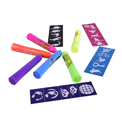 6 Colors UV Neon Crayons Kit Glow in the dark Body Face Paint Washable Water Soluble Face Painting Birthday Party Props