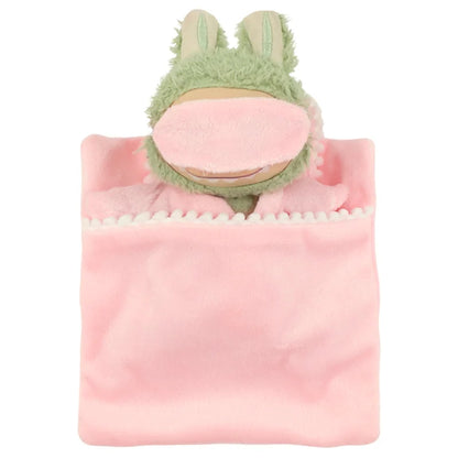 14 Colors of Sleeping Bags+Eye Masks For labubu 17cm Plush Doll Clothes Accessories Girl‘s Toys Birthday Christmas Gift