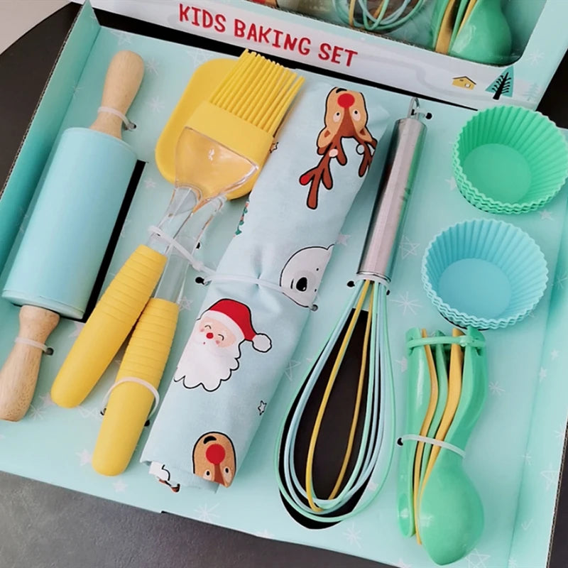 6pcs Children's Silicone Baking Tools Set Cake Making Molds Children's Gifts Baking Sets Kitchen Accessories Patisserie Tool Kit