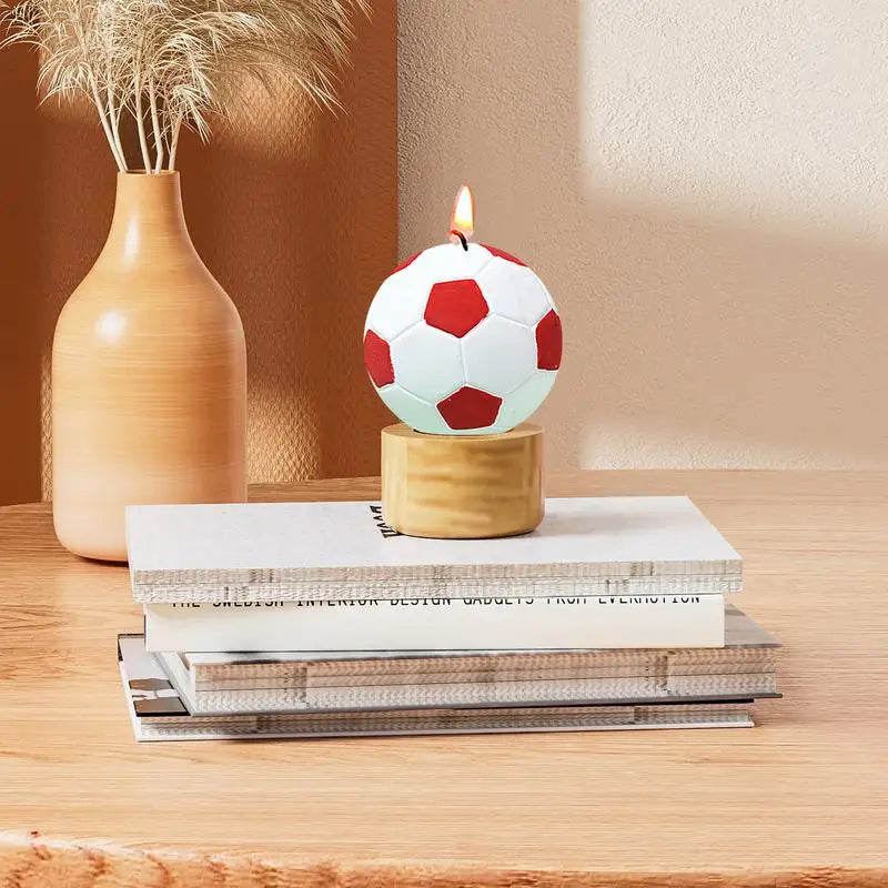 Football Shape Soccer Resin Mold Football Shape Cake Decoration Tools Cute Candle Moulds for Fondant Decoration Birthday Party