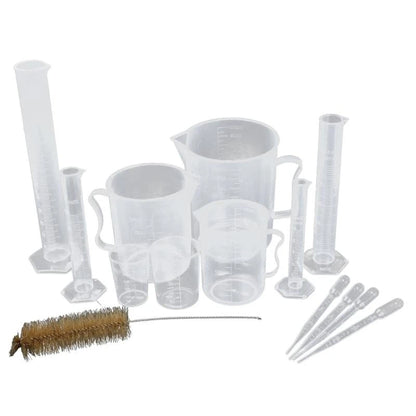 W89C Cylinders, 50ml-1000ml Beakers and Pipettes Set with Tube Brush for Science Labs