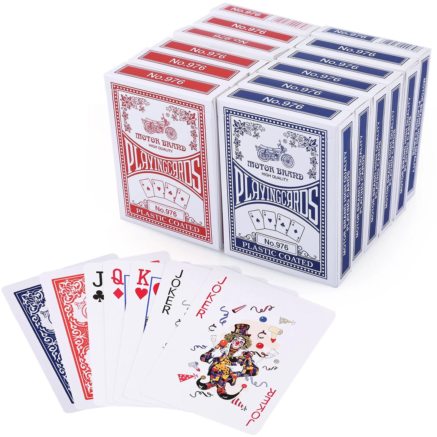 LotFancy Playing Cards, 12 Pack, Decks of Cards Bulk, Poker Size, Standard Index, for Blackjack, Euchre, Canasta Card Game, 6 Bl