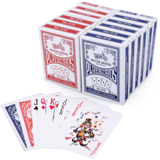 LotFancy Playing Cards, 12 Pack, Decks of Cards Bulk, Poker Size, Standard Index, for Blackjack, Euchre, Canasta Card Game, 6 Bl
