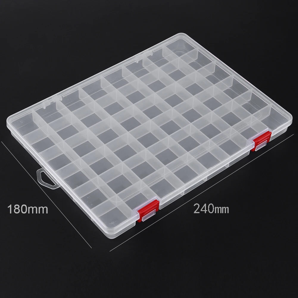 48 Compartments Fishing Tackle Box Fish Lure Hook Bait Storage Case Organizer Container Plastic Waterproof for Fishing