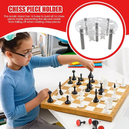 Chess Piece Mold Holder Acrylic Chess Piece Holder 5 Leg Supports Stand For Epoxy Resin Molds Chess Accessories For Casting