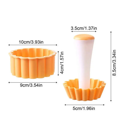 Tart Tamper Set Flower Cookies Tamper Non Stick Food Safe Reusable Removable Cake Pastry Baking Tool For Egg Tart Making