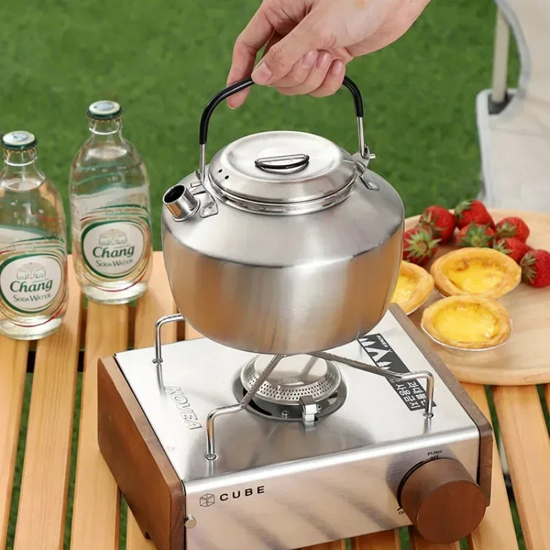 Water Kettle Outdoor Coffee Kettle Tableware Picnic Set Supplies Durable Camping Tea Kettle Tourism Cookware Outdoor Kettle