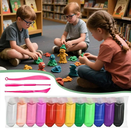 Modeling Clay Kit Multi-colors Air Dry Clay Kit For Kid Non-stick Playdough Colorful Handmade Toys Craft Activities For Home