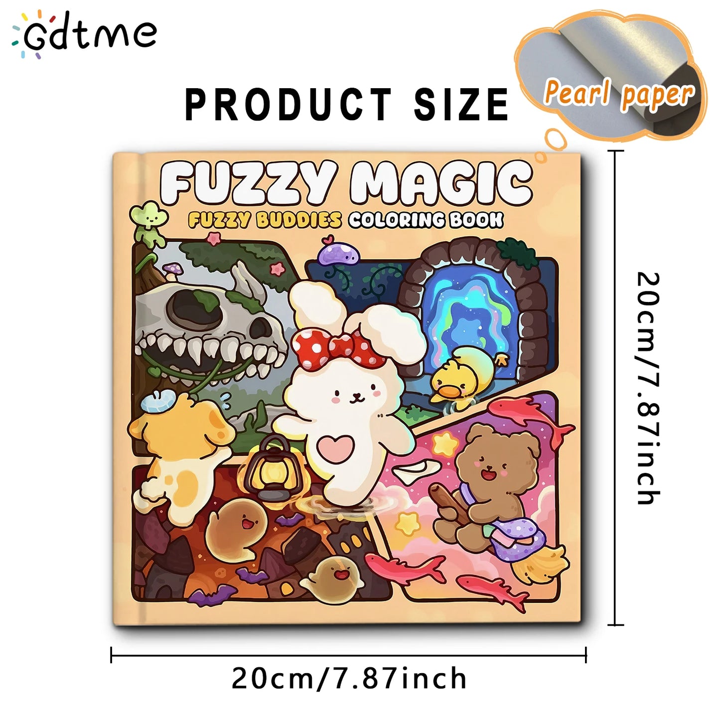 FUZZY MAGIC Coloring Book For Teenagers, Featuring Cute Animals and easy-to-use Coloring Picture Books