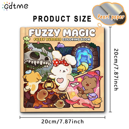 FUZZY MAGIC Coloring Book For Teenagers, Featuring Cute Animals and easy-to-use Coloring Picture Books