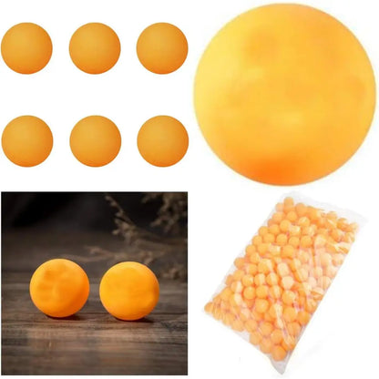 Advanced 40mm Orange Table Tennis Balls for Training, Set of 6 Yellow Ping Pong Balls with Attractive Design